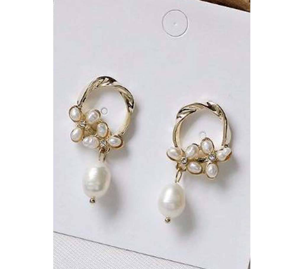 Pearl White natural earrings for Women