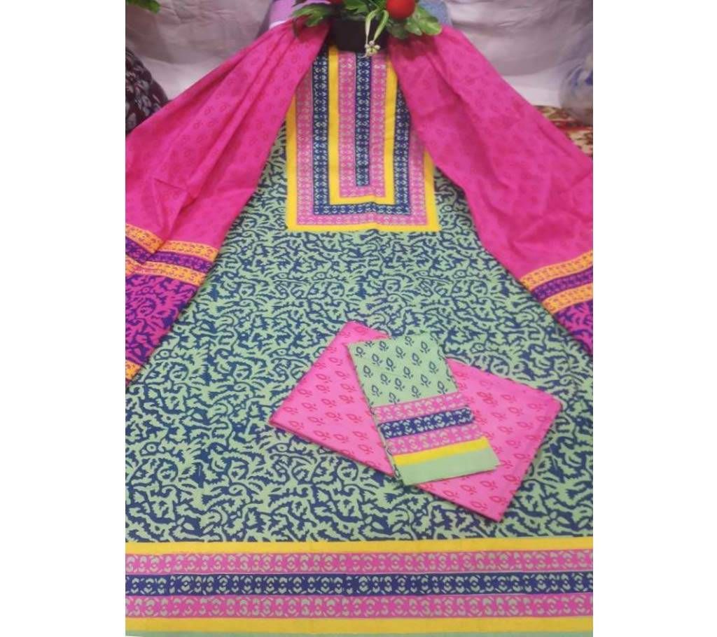 UnUnstitched block  print three piece