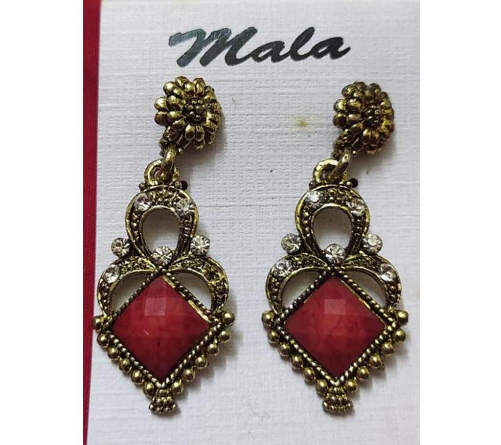 Red Stone Ear Jewelry 