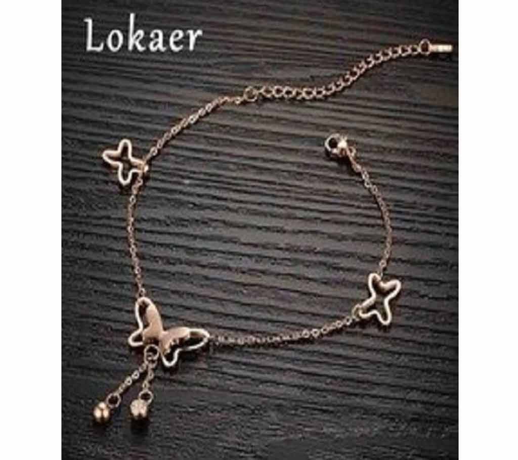Butterfly Gold Color Ankle
