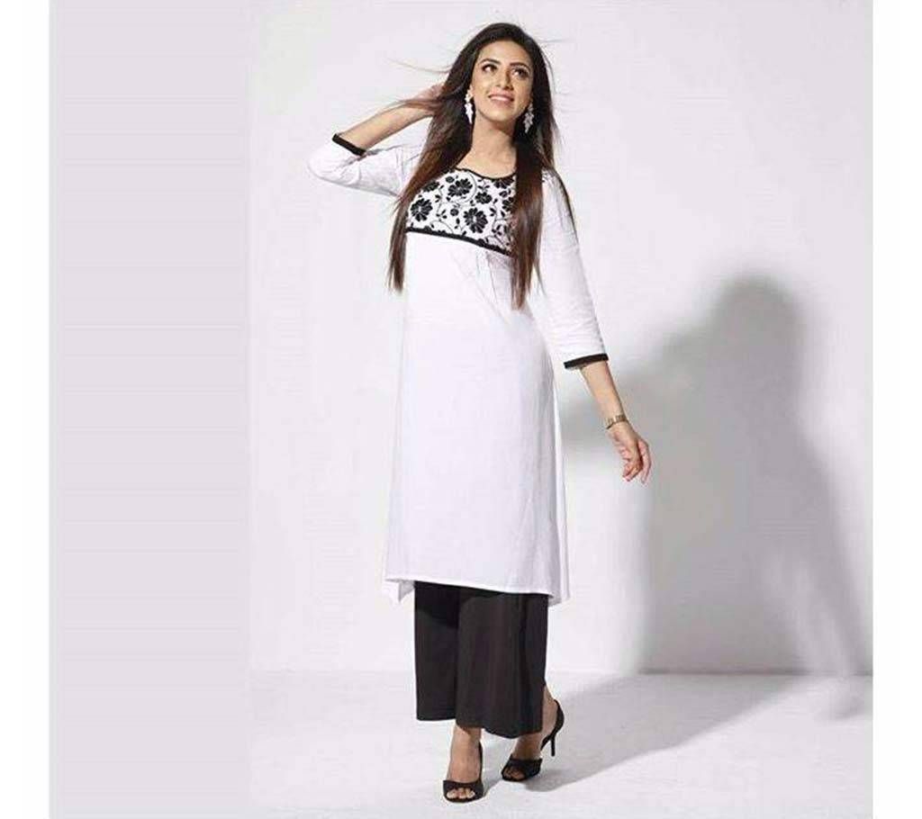 Un stitched cotton embroidery three piece-copy 