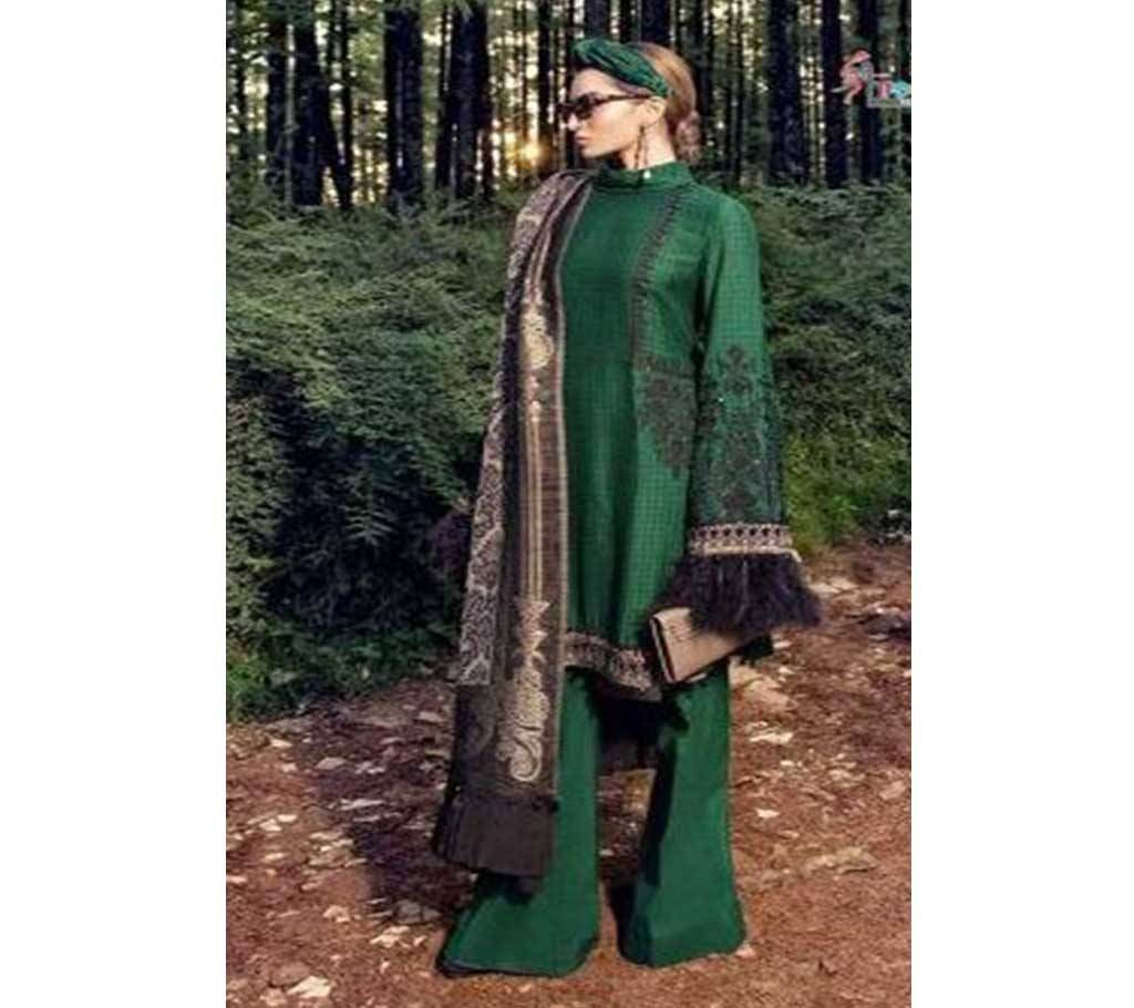 Maria B Exclusive Collection Unstitched Cotton 3Pcs- 1653