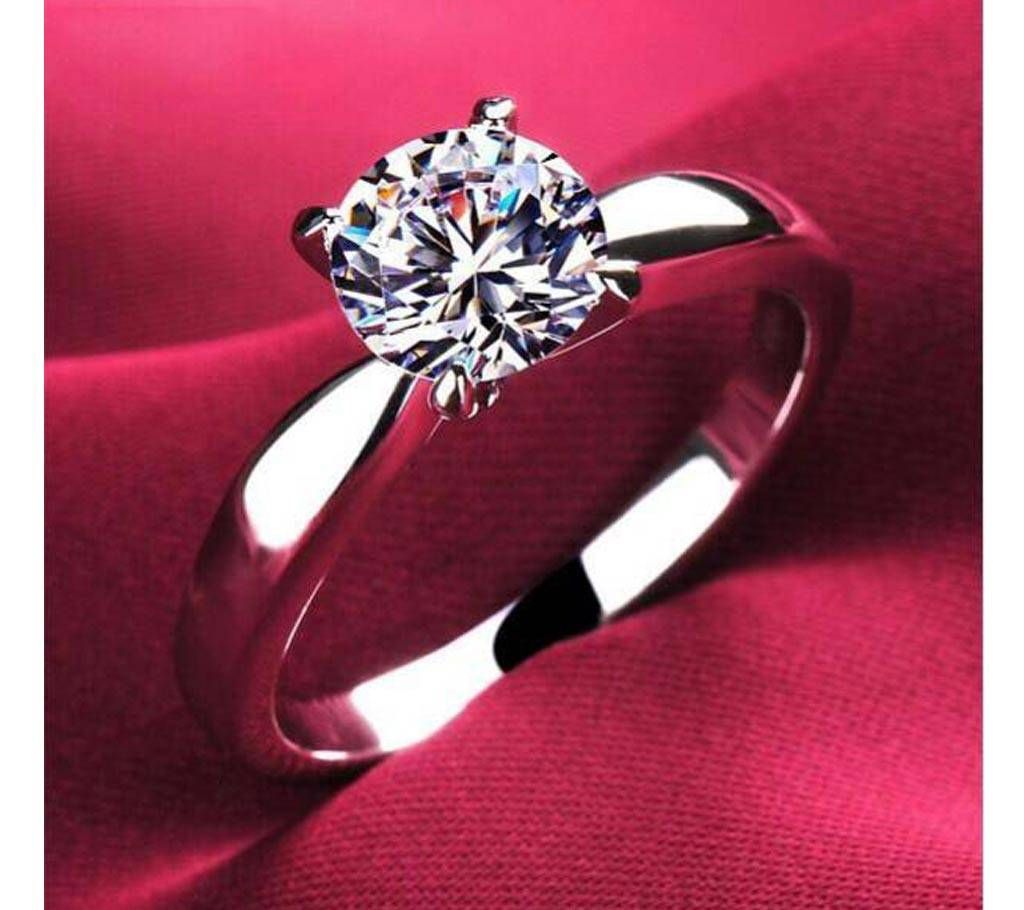 Silver Plated Twin Zircon Finger Ring