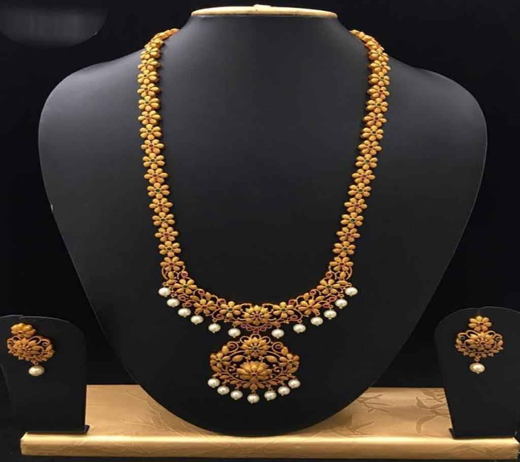 Indian Joypuri 1st Grade Gold Plated Necklace Set