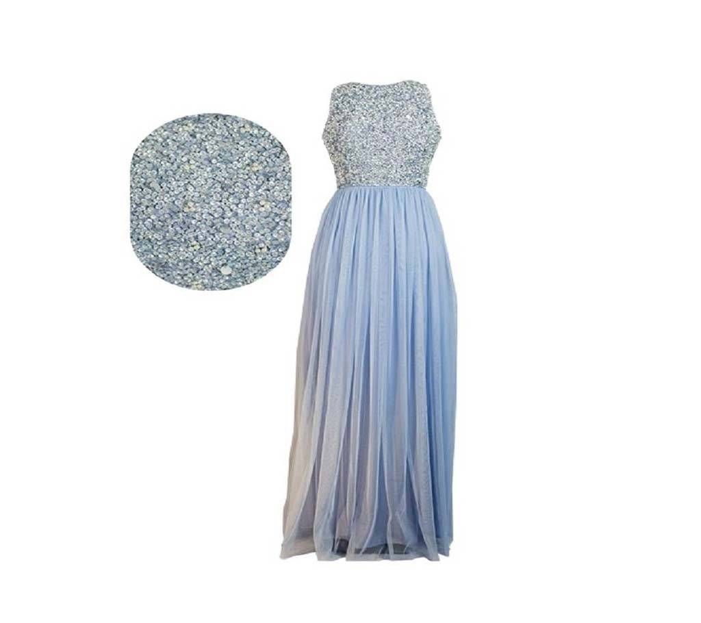 Picasso Sky Embellished Maxi Dress