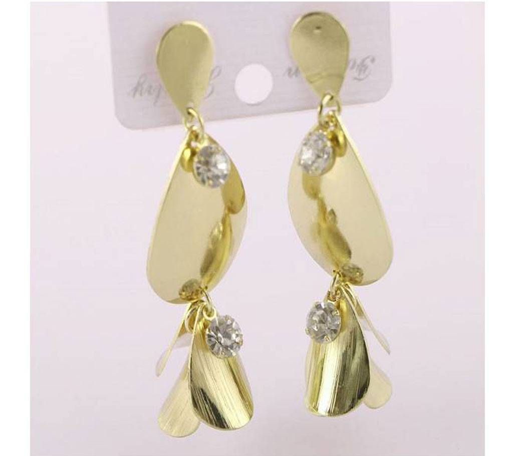 Gold Plated Diamond Cut Ear Ring