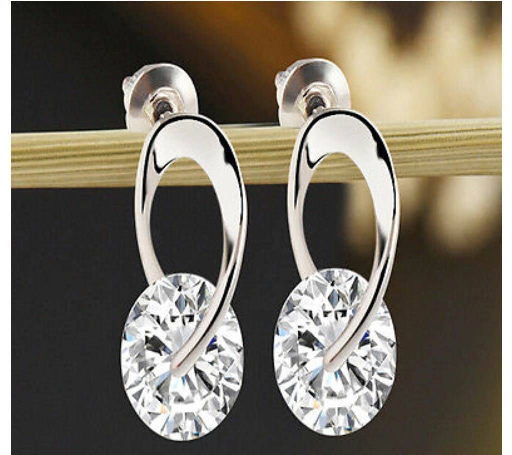 Chia Fashion Trendy Crystal Stud Earrings (by Pink Point - CHIA52)