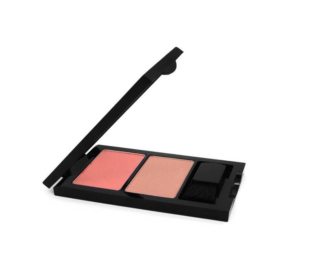 W7 Duo Blusher  - 01 - Peach Pink &  Dusty Brown UK