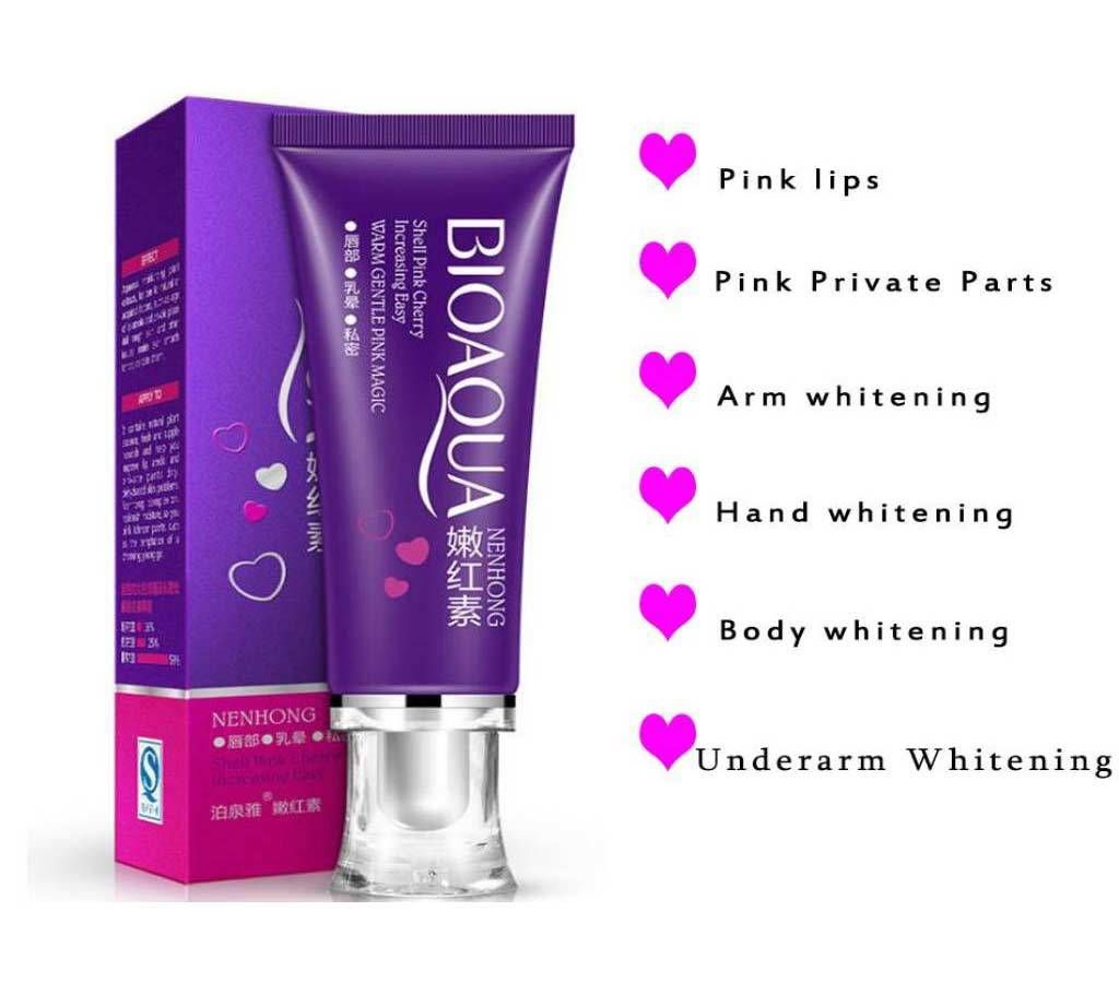 BIOAQUA Pink Cherry Lip Private Part Nipple Bleaching Whitening Pinkish Cream 30gm - China