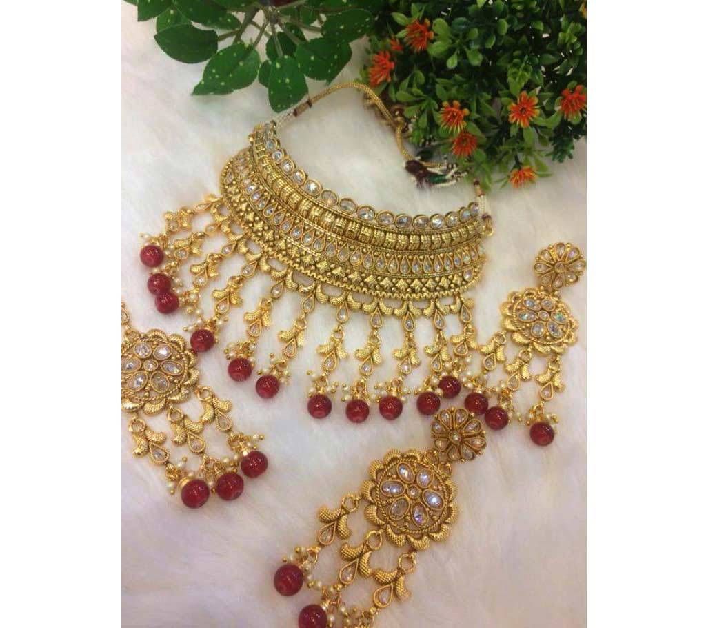 indian gold plated set
