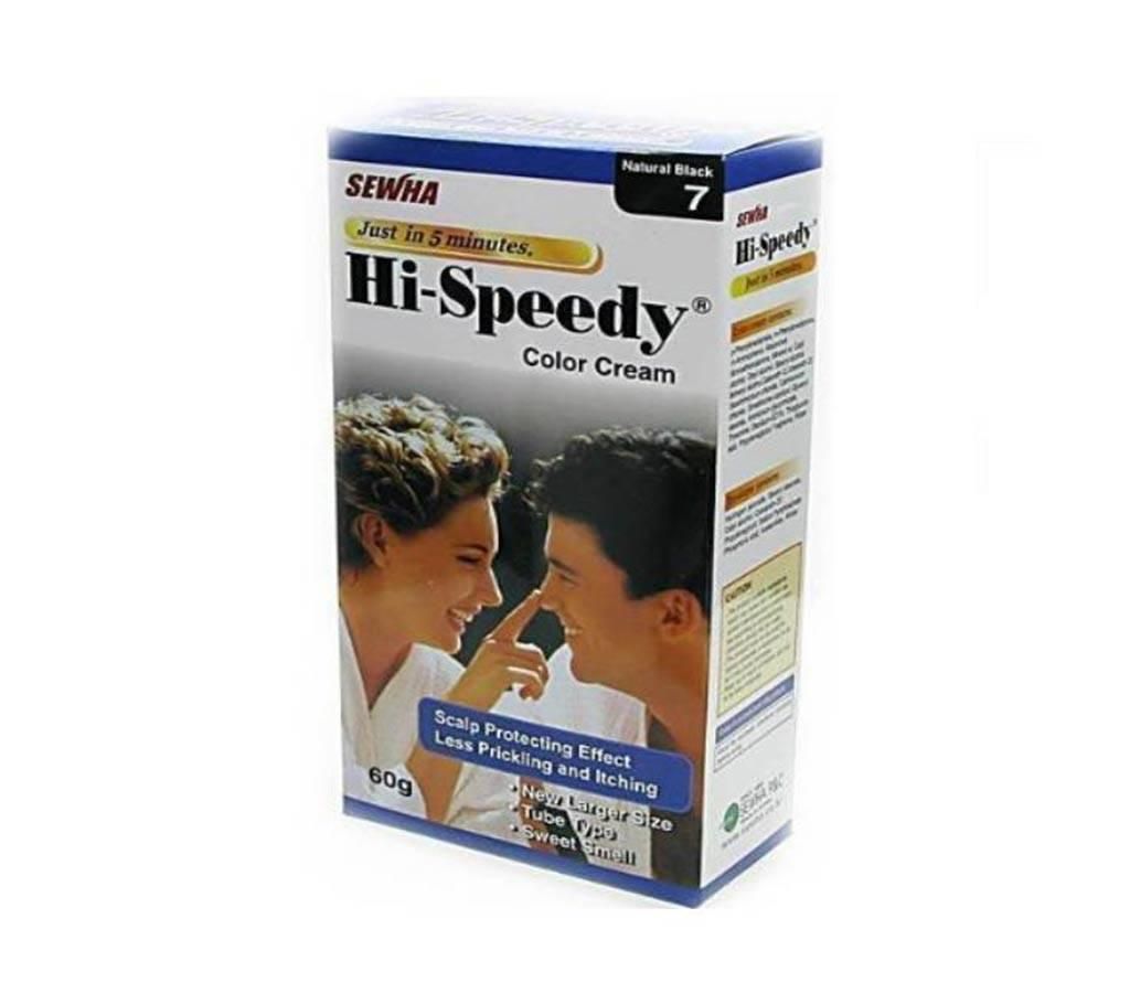 SEWHA Natural Black Hi-speedy Hair Color Cream 60g Korea