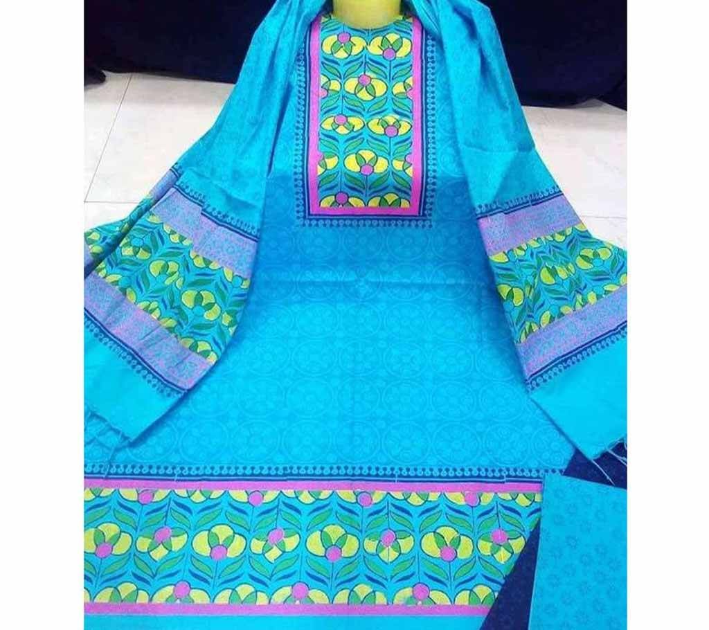Unstitched Boutique Printed Three Piece 