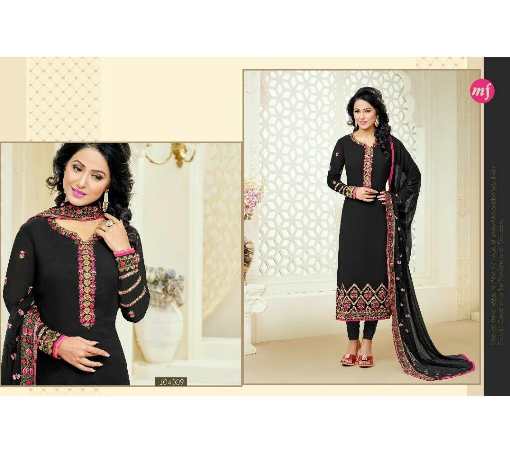 Unstitched Stylish Embroidery Salwar Suits
