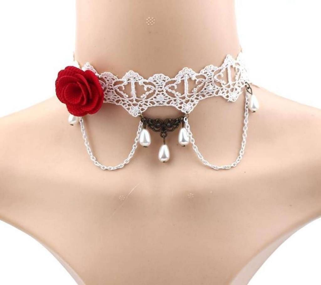White Metal Choker for Women