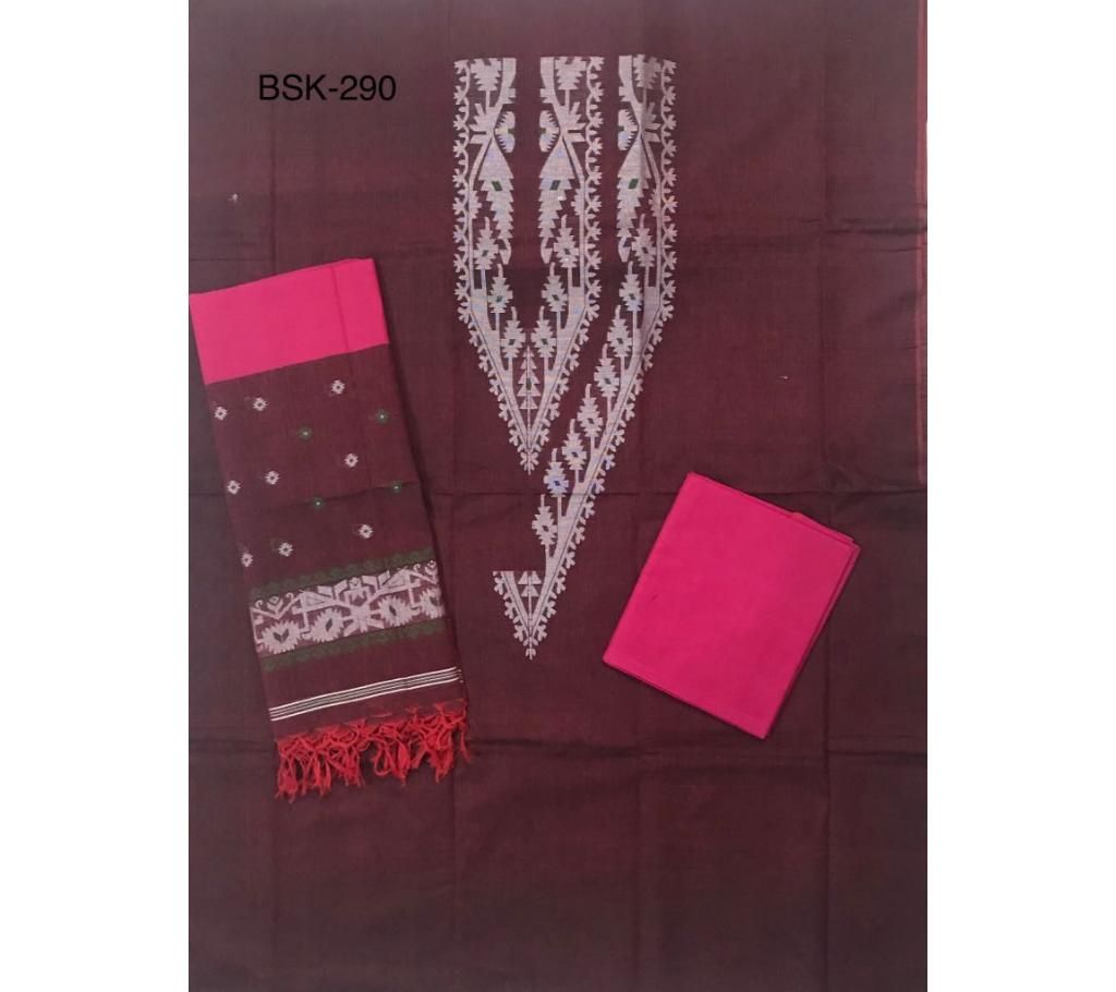Cotton Jamdanee Three piece