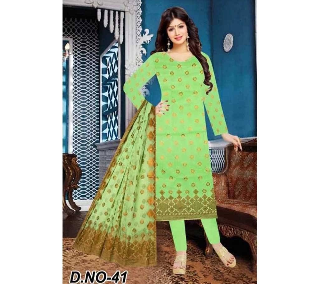 Un-stitched Rajdhani Voyel Cotton Skin print Salwar kameez St block-932 - Copy