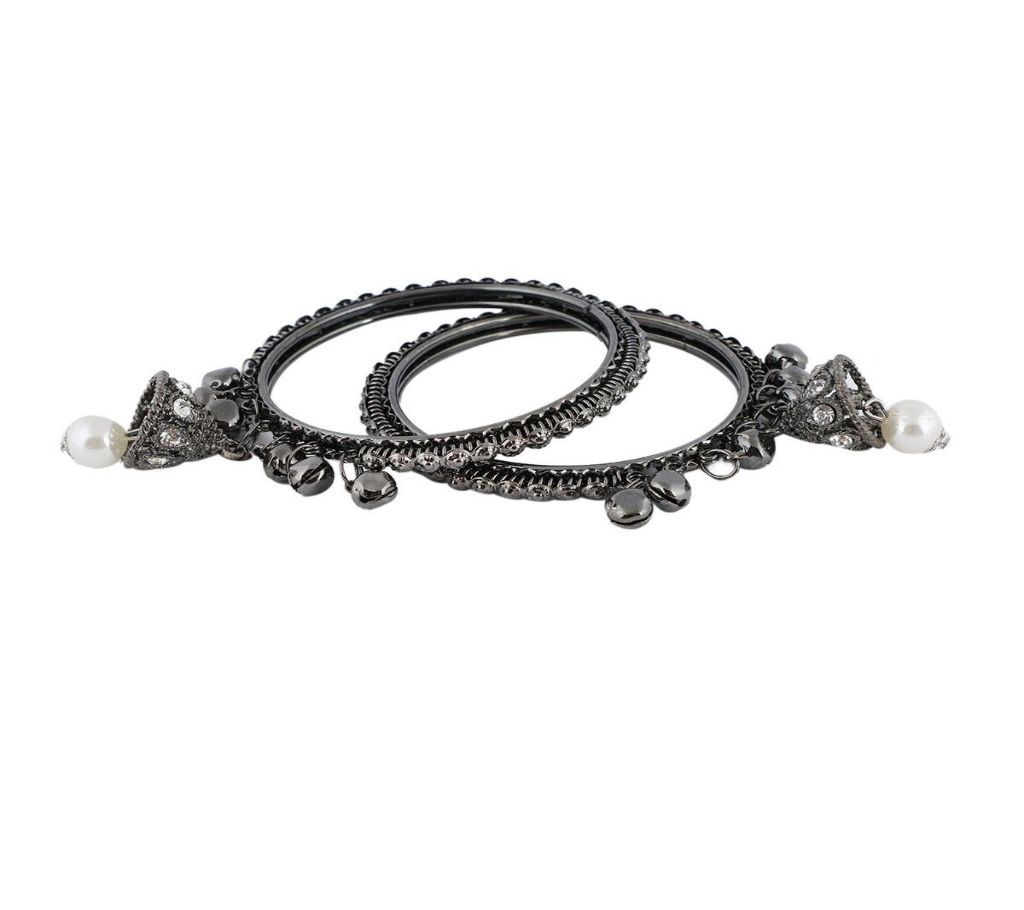 Womens Black Colour Jumka Bangles