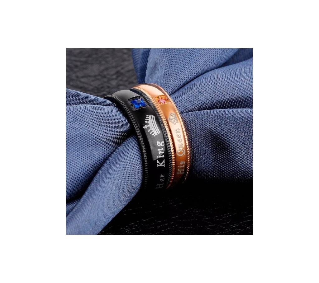His Queen Her King Stainless Steel matching couple Finger Ring
