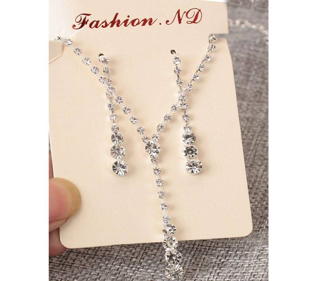 2 Set Of New Fashion Necklace Beautiful Bride Crystal Wedding Jewelry Necklace Women Gifts Free Shipping Necklace Women