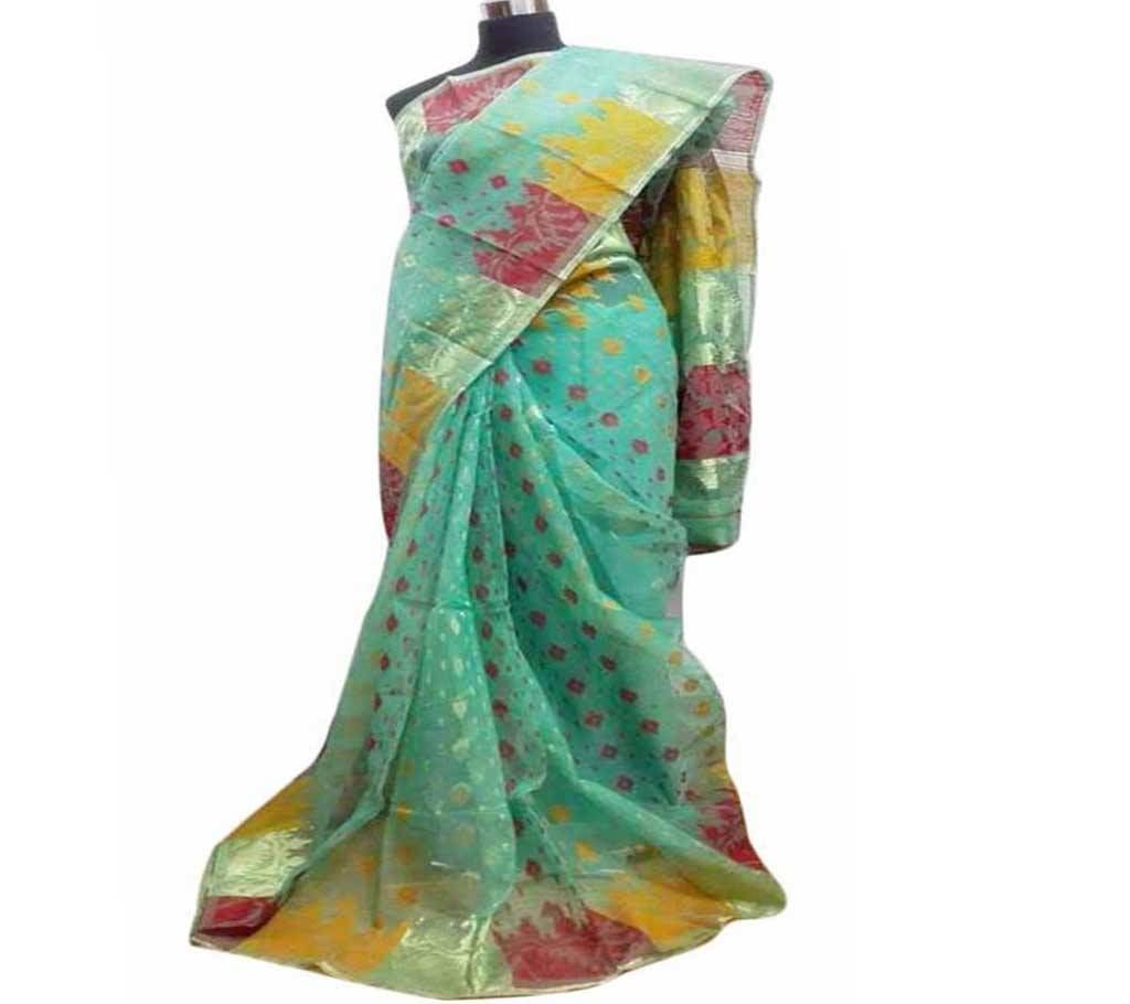Pure Muslin Silk Saree with blouse Piece 