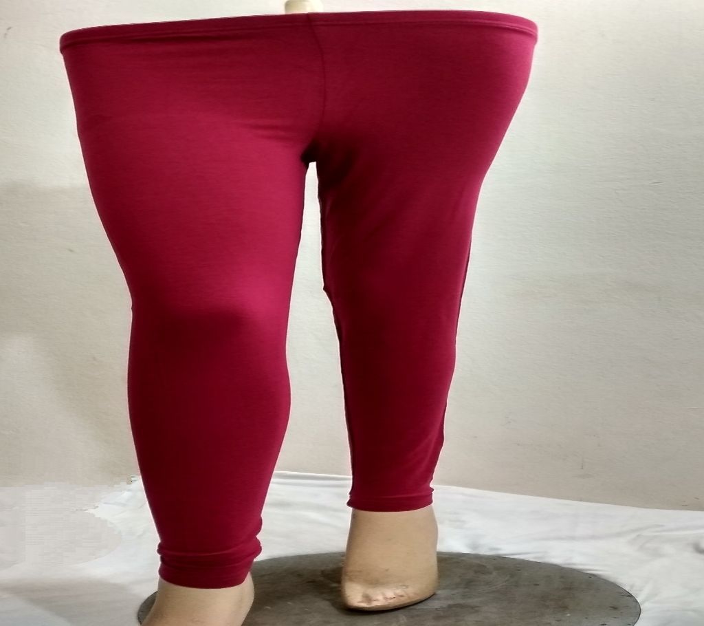 Maroon Cotton Knit Legging for Women
