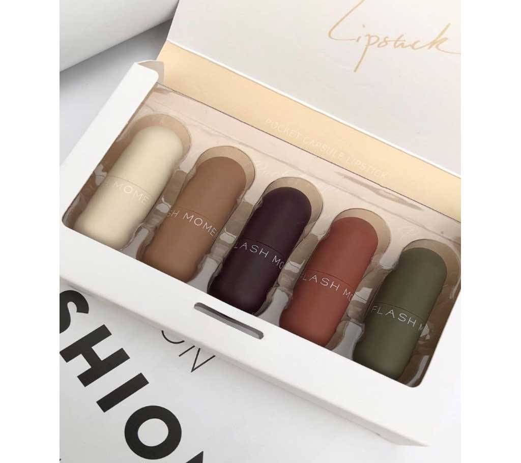 Flash Moment Capsul Lipstick 5 pcs Set 100gm (China)