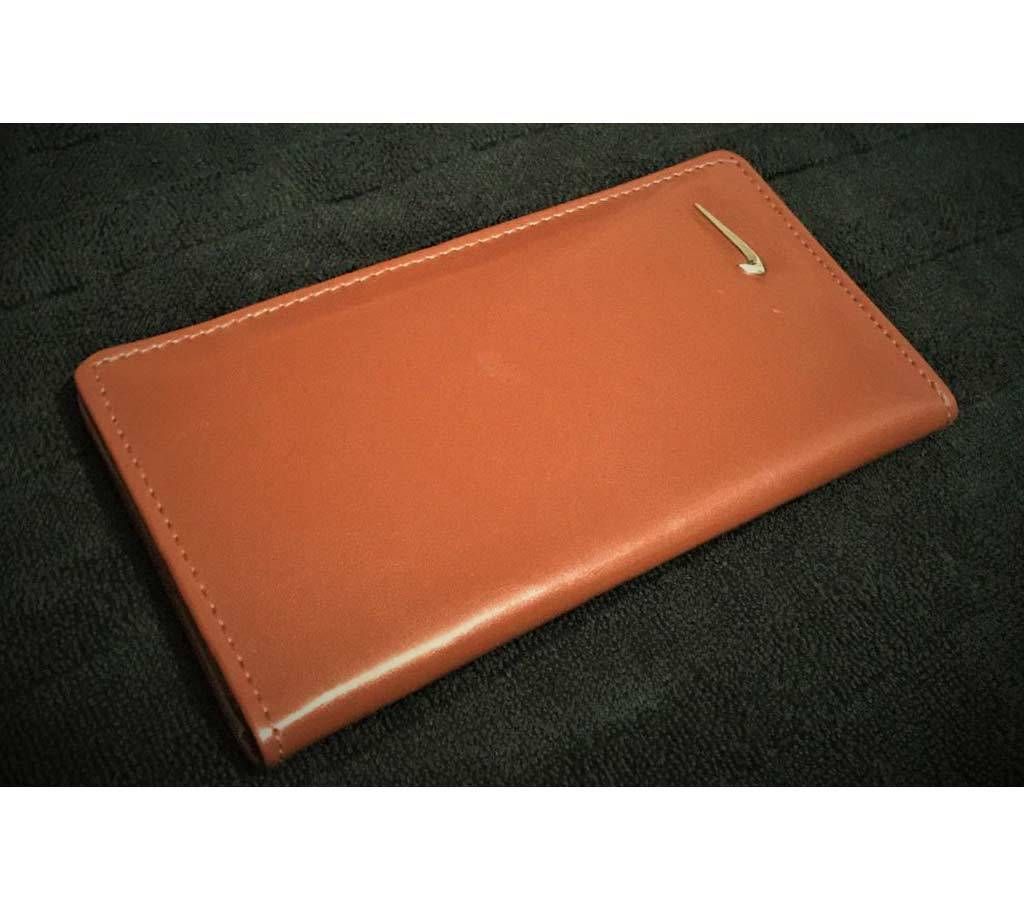 Nike Logo Artifical Leather Candy Red Long Wallet for Women Mobile Cover Card Holder
