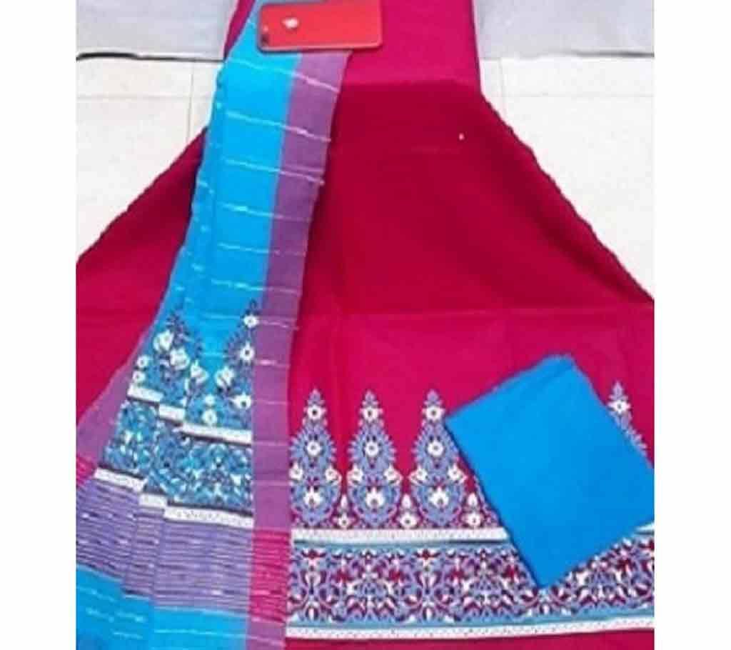 Handloom Tat Skin Print Cotton Shalwar Kameez For women [3pcs]-19