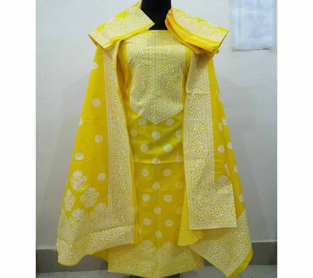 Katan Skin Print Cotton Shalwer Kameez for Women-17