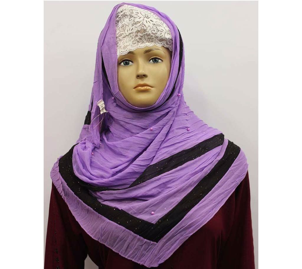 Beads setting georgette hijab 