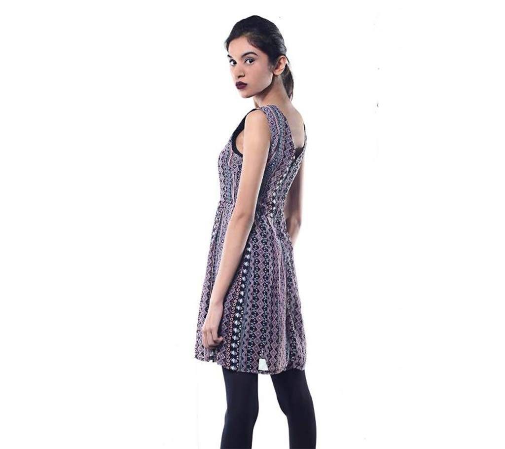 Ladies printed Geometric Skater Dress