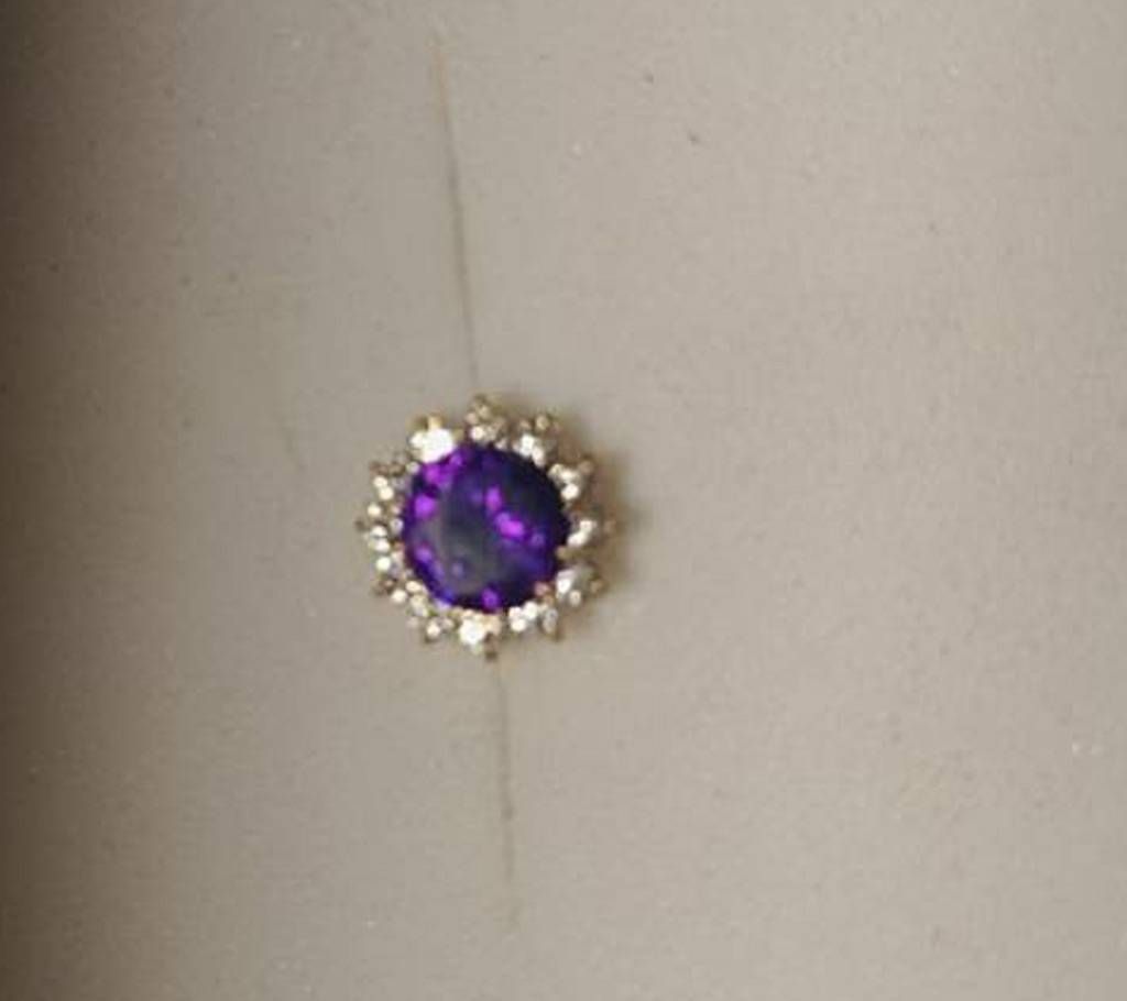 18K GOLD 13 STONES DIMONDCUT ZIRCONE NOSEPIN