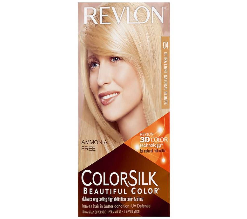 Revlon Colorsilk, Ultra Light Natural Blonde 04 USA hair color 