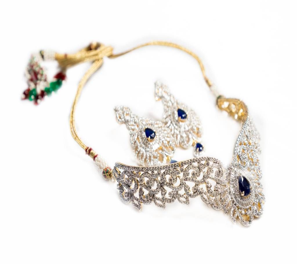 Zircon Stone Setting Necklace Set