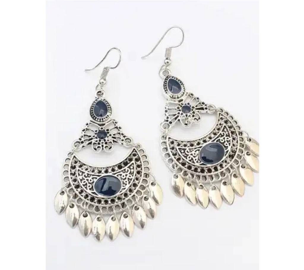 Chia Fashion Tassel Drop Blue Earrings (by Pink Point - CHIA116)
