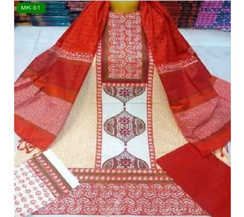 Unstitched Premium Block Design 3Pc