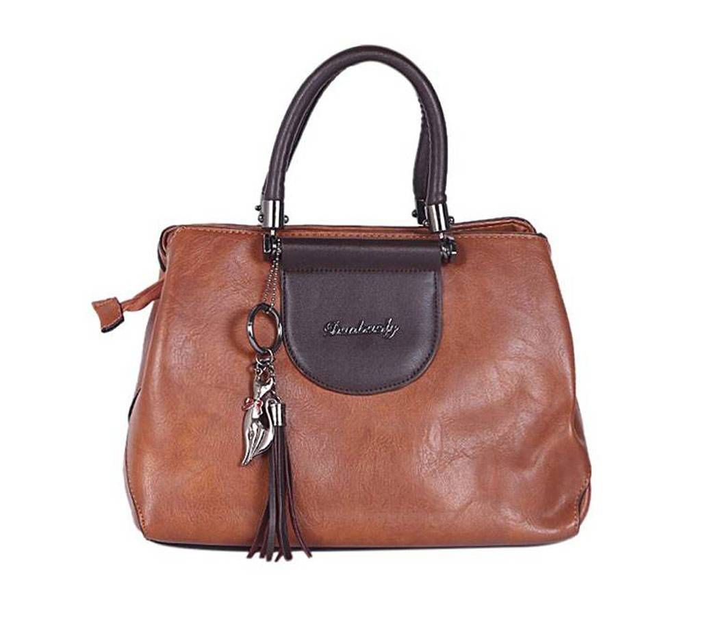 Dark Brown Artificial Leather Hand Bag For Women