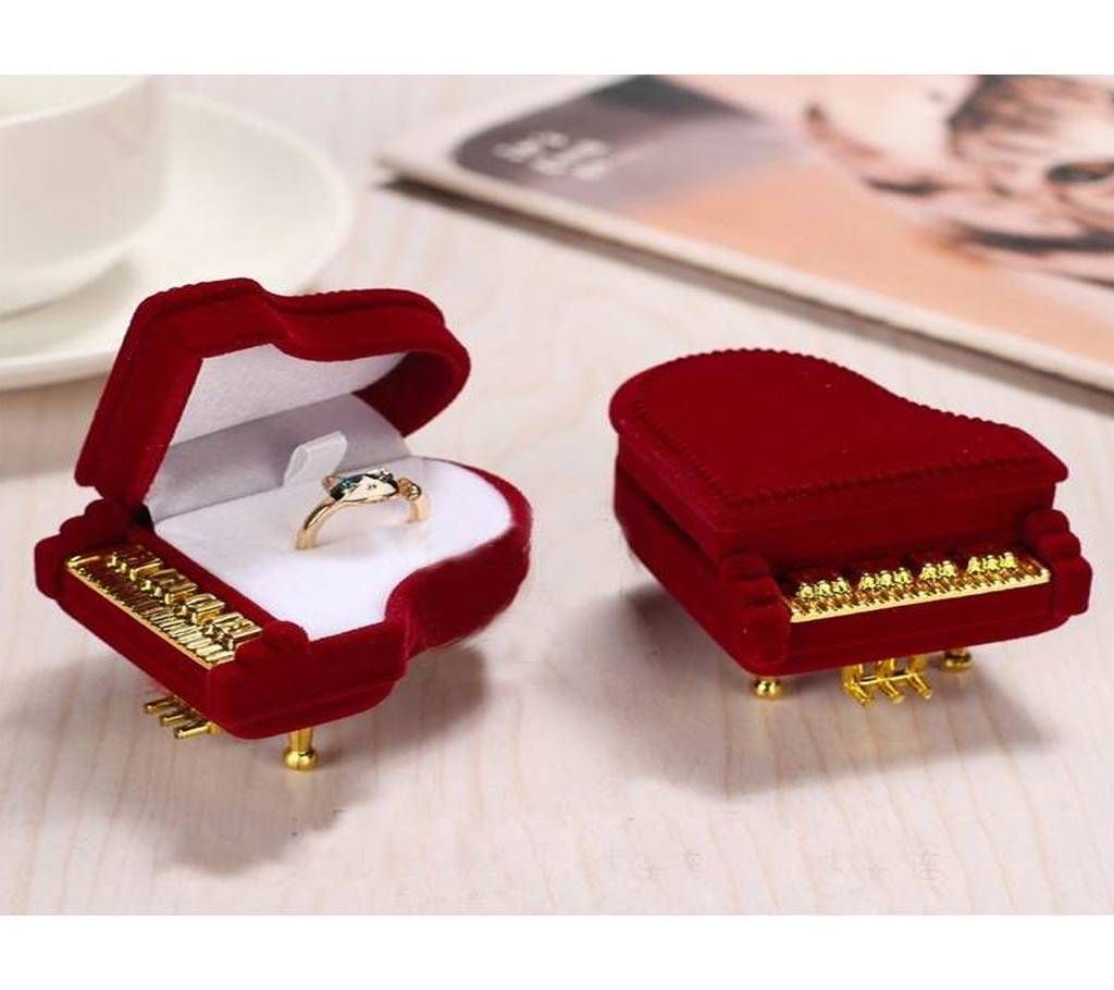 My Love Piano Velvet Jewelry Box