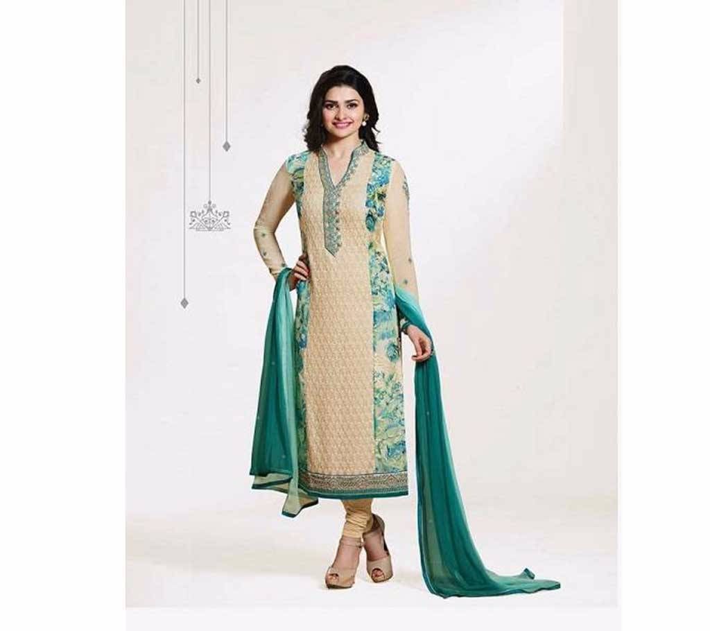 Semi-Stitched Cotton Embroidery Three Pcs (Copy)