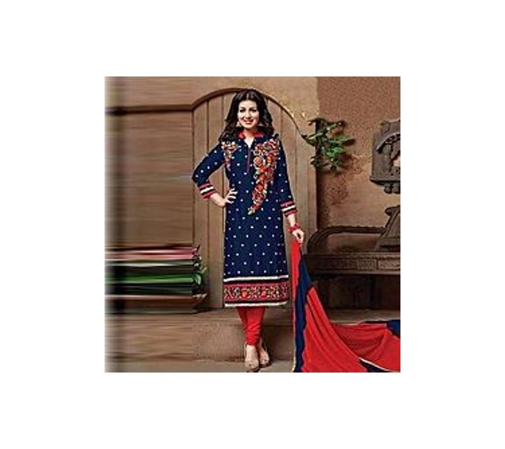 Unstitched Skin print Three Piece For Women