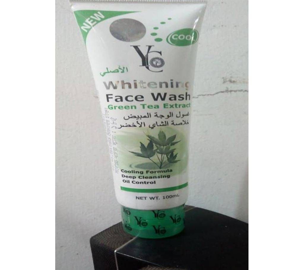 YC Whitening Face Wash Green Tea Extract Cool 100ml Thailand