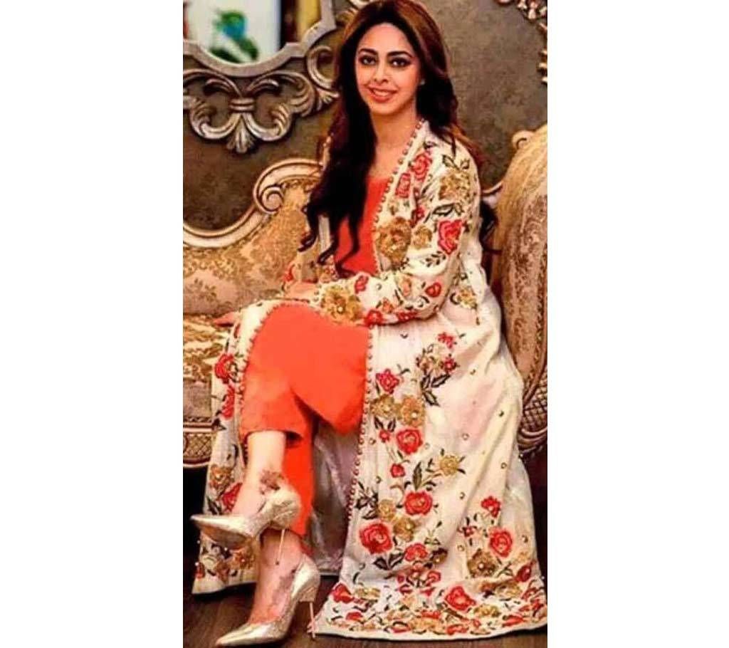 UnStitched Indian Wetless Georgette Three-piece - Copy