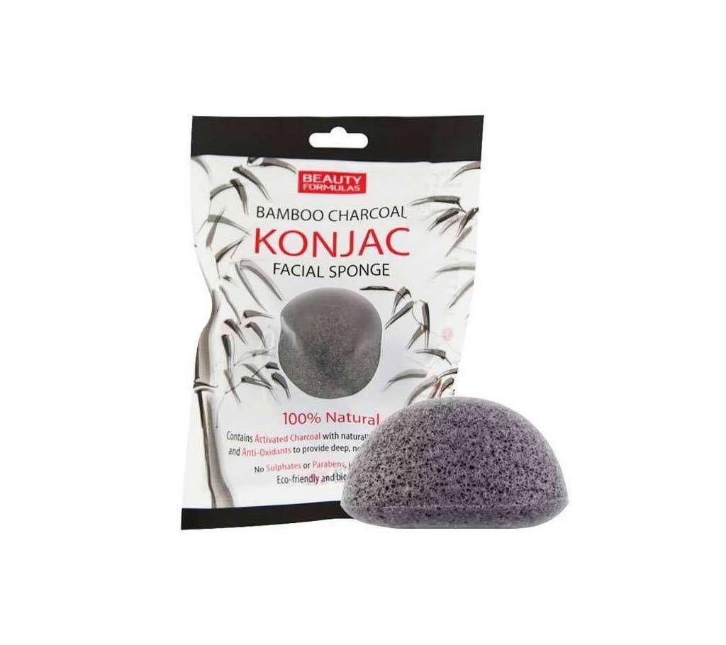 Beauty Formulas Bamboo Charcoal Konjac Facial Sponge 100g China