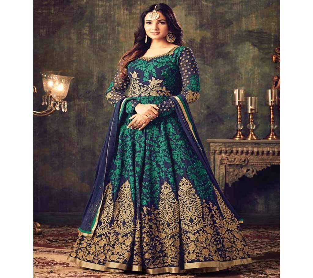 multi color Georgette semi stitched gown for women copy 
