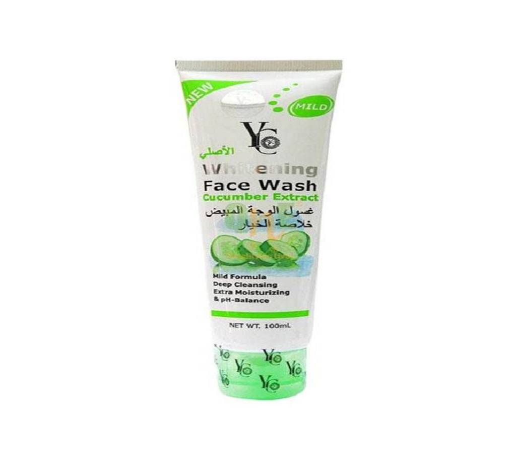 Yong Chin Whitening Face Wash Cucumber Extract For Men And Women 100ml Thailand