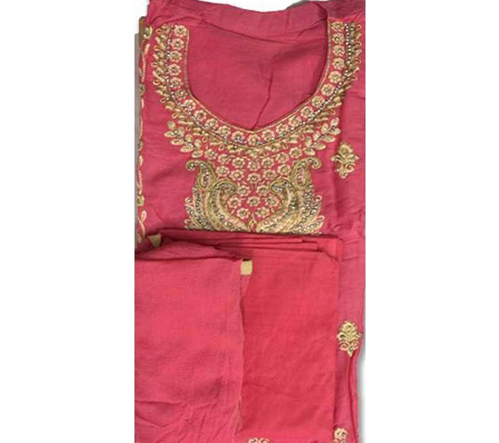 Unstitched Organdy Embroidery Three Pieces 