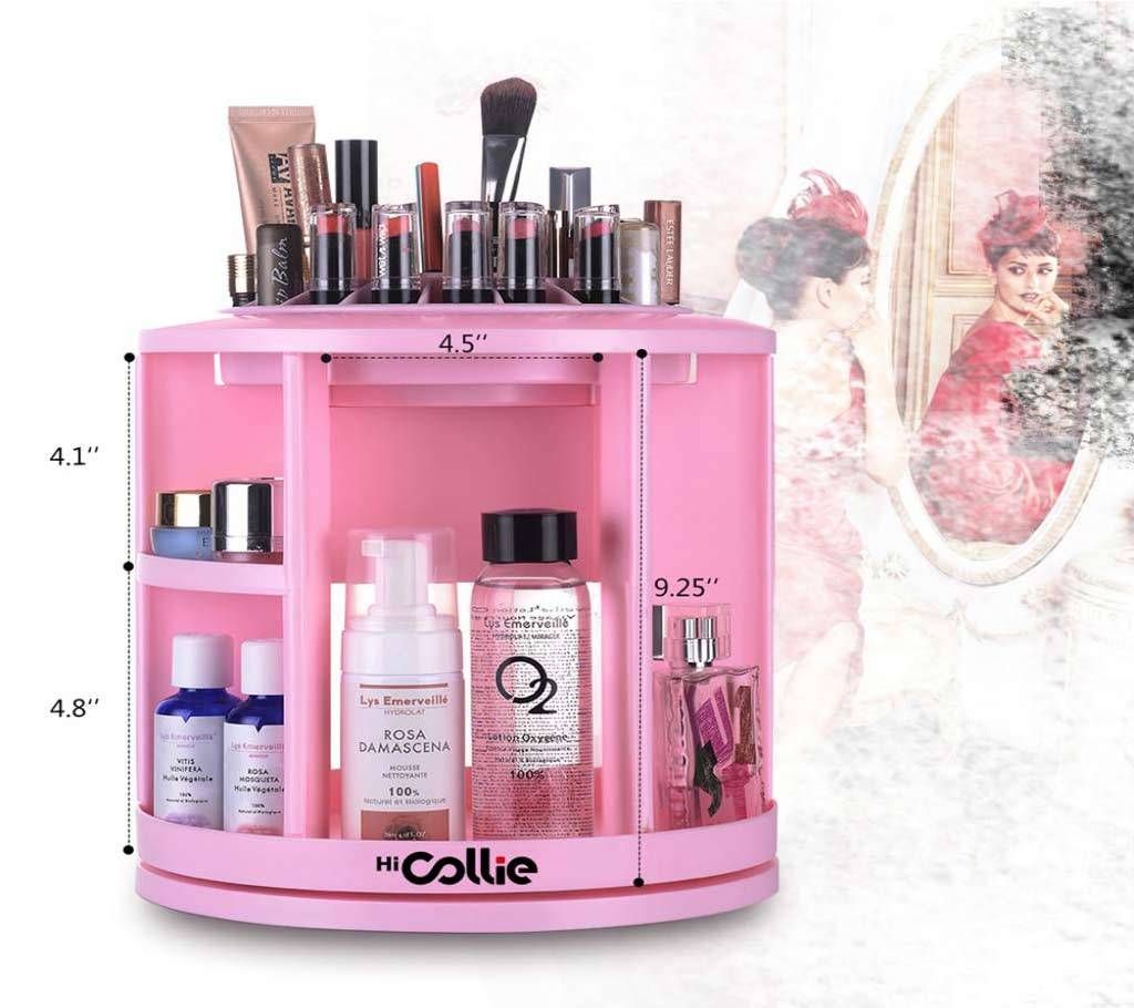 360º Rotating Cosmetic Storage Box - Pink