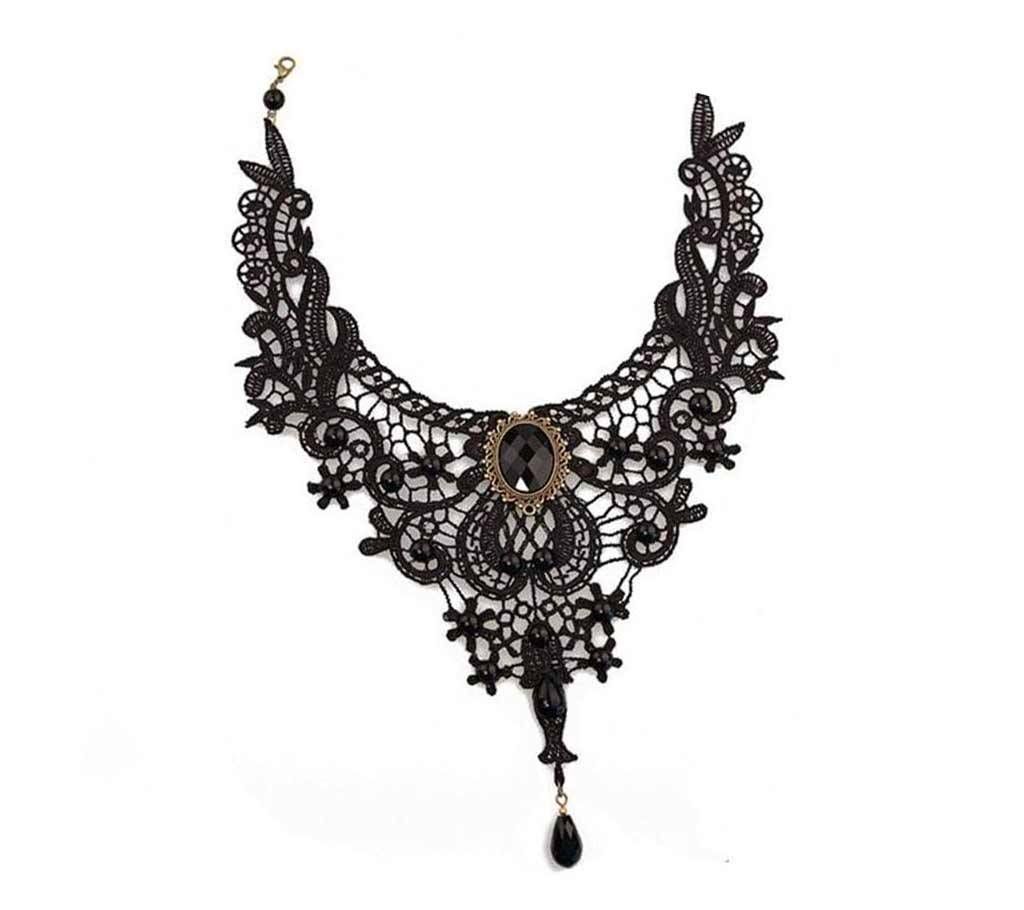 Charm Black choker necklace