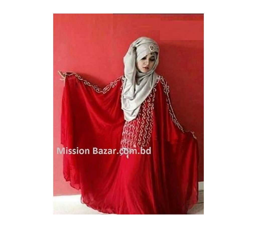 Red Double Georgette  Borka FOR WOMAN