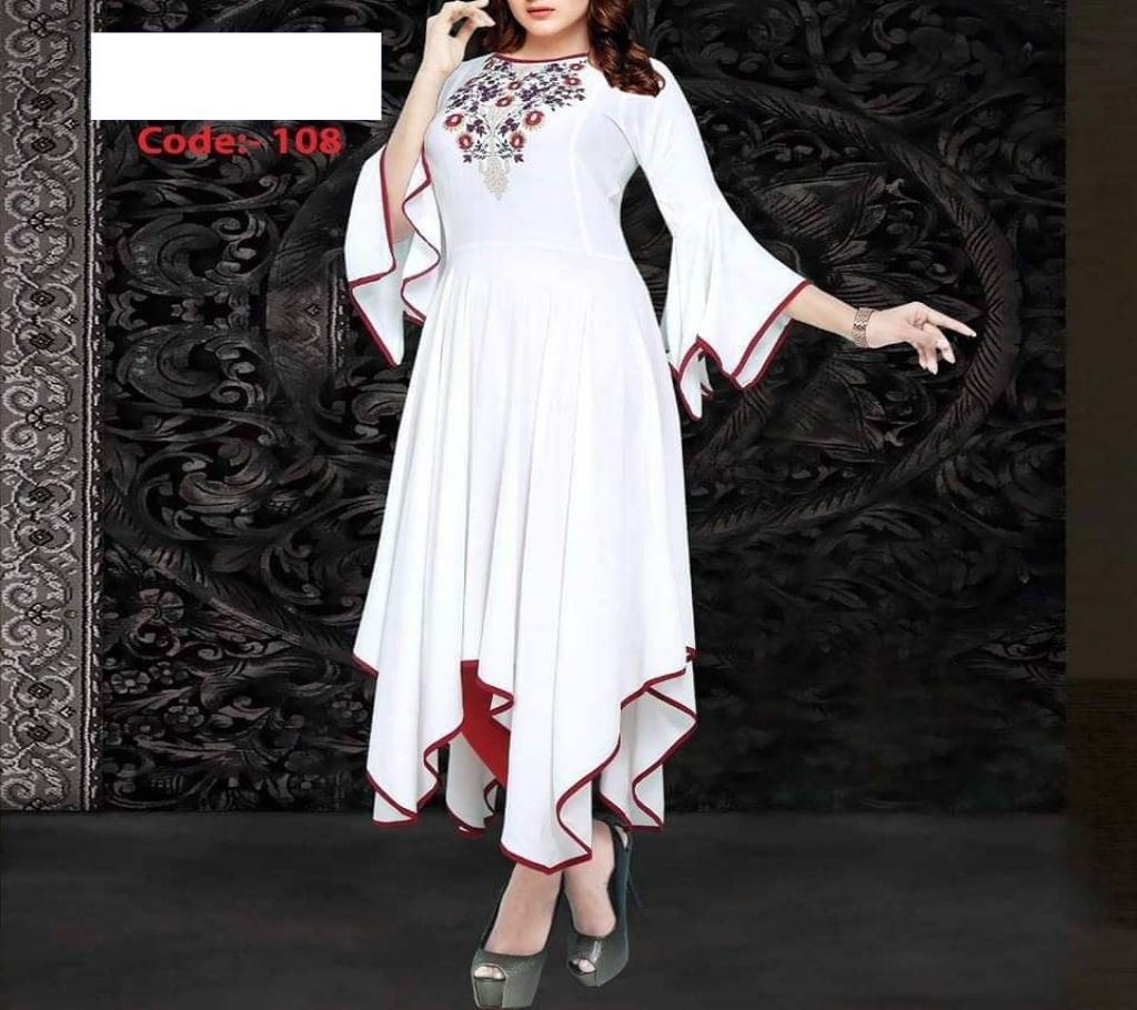 Ready Made Diamond Switch Cotton Embroidery Single Kameez